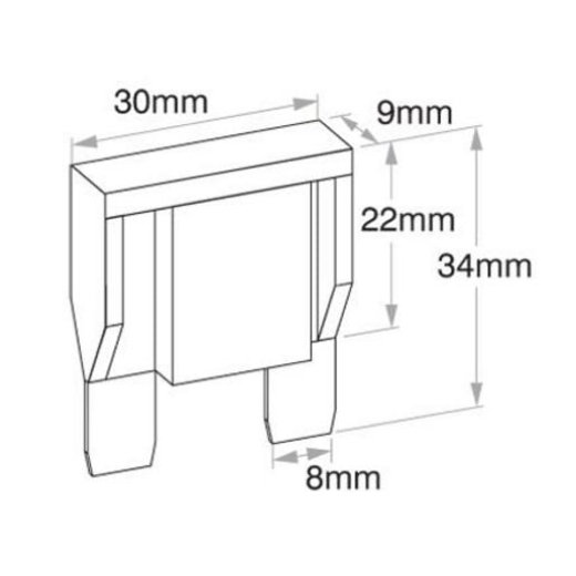 Picture of OEX Maxi Blade Fuse, 80A White - Single Pack