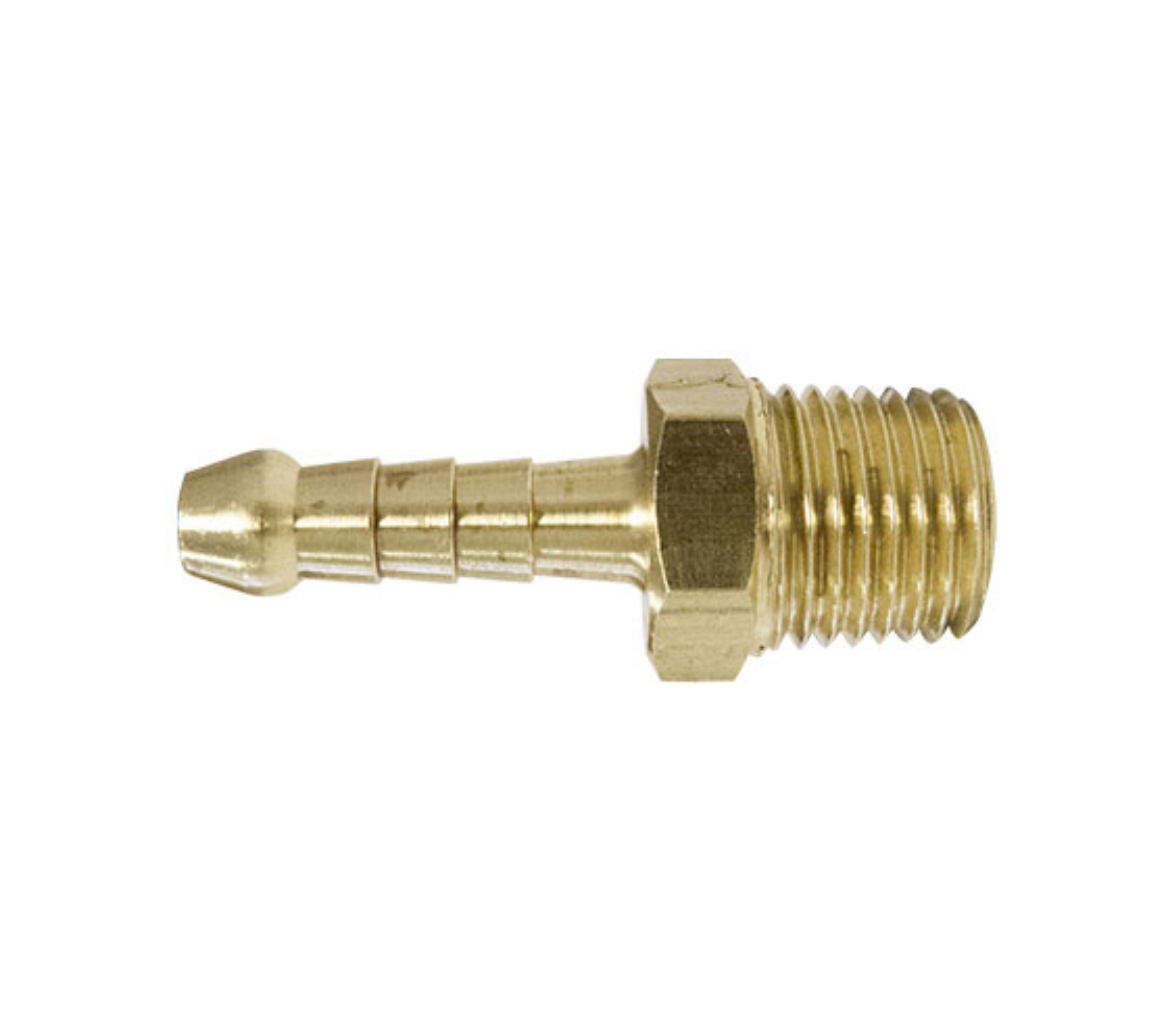 Picture of Hose Tail, Brass, 3/8" Barb x M14-1.5 Male