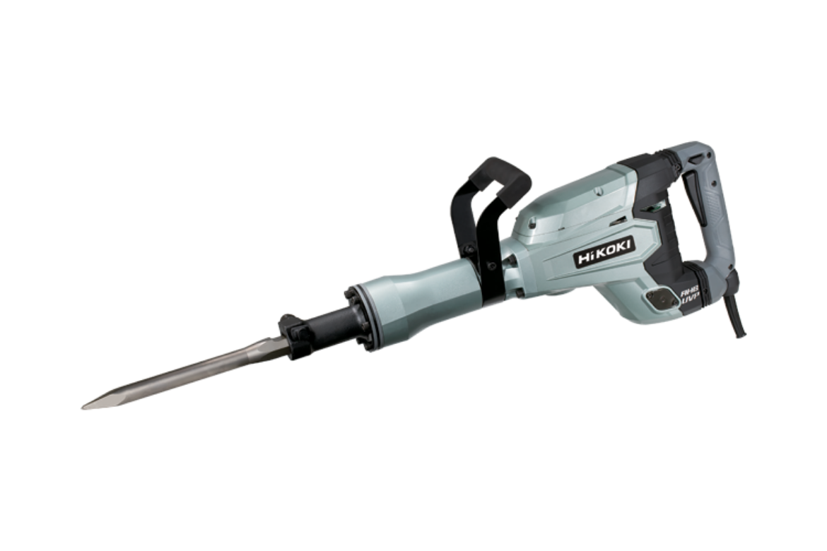 Picture of HiKOKI Demolition Hammer, 1400W, 18kg, 45 JOULES, 30mm Hex, SDS MAX, 1 x Bull Point, 1 x Chisel