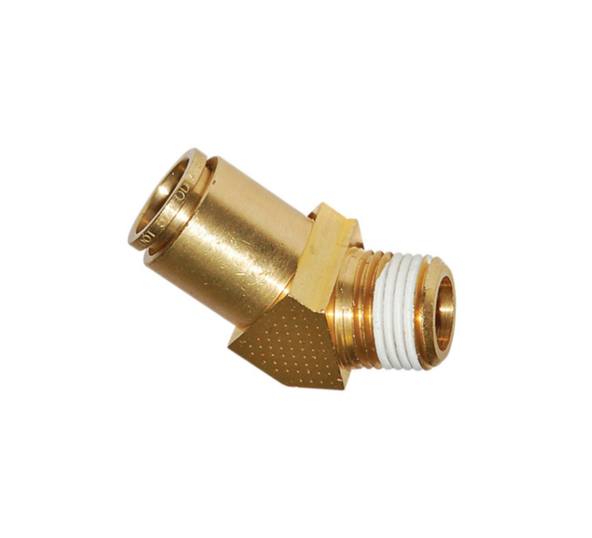 Picture of Male Elbow, 45deg, A/B Quick Fit, 3/8" x 1/4" NPT, Swivel