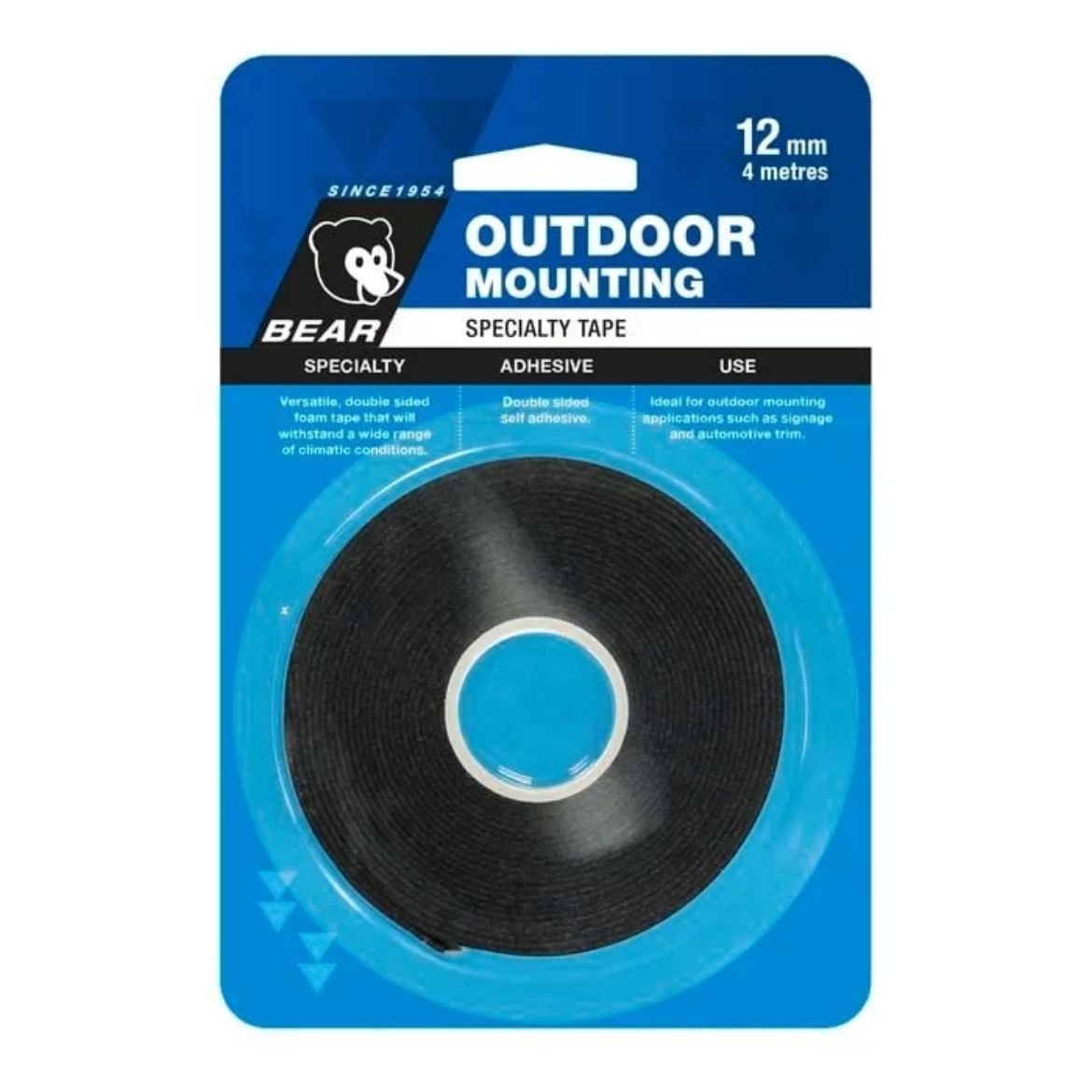 Picture of Double Sided Tape, Outdoor Mounting, 12mm x 4m - Bear
