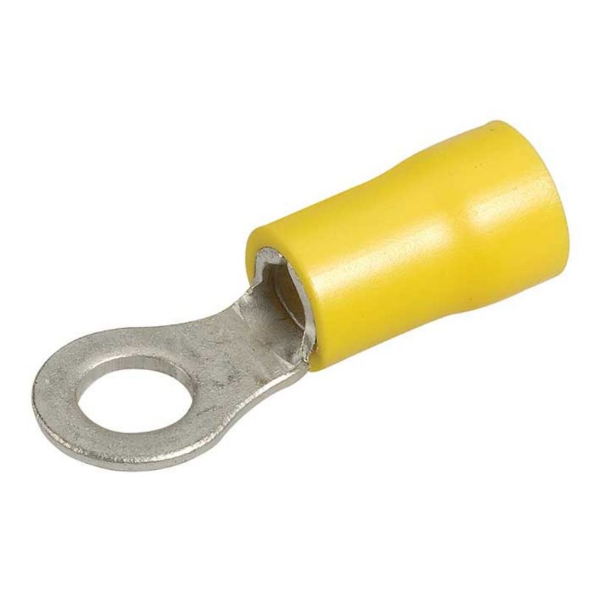 Picture of OEX Crimp Terminal Ring Yellow ID 5mm Vinyl 100 Pce
