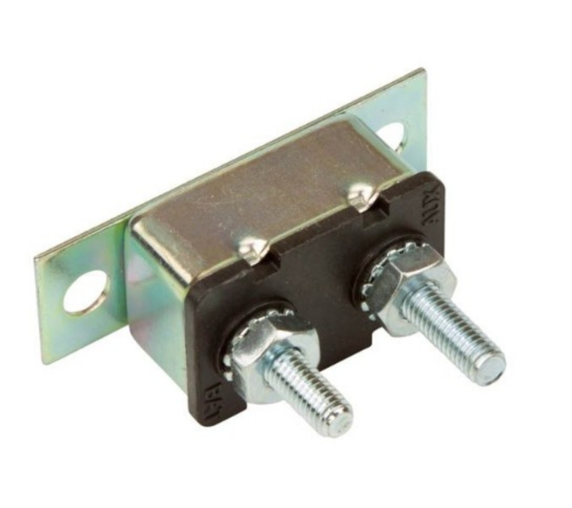 Picture of Circuit Breaker Metal 12V 40A Automatic Reset Type I Straight Bracket