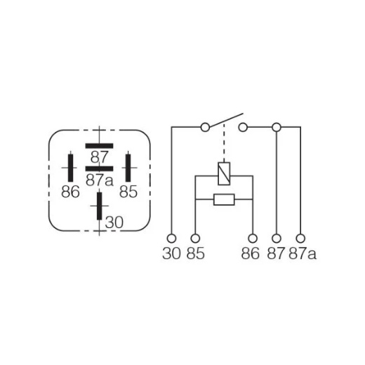 Picture of Relay Mini 24V 30A 5 Pin With Resistor, Narva