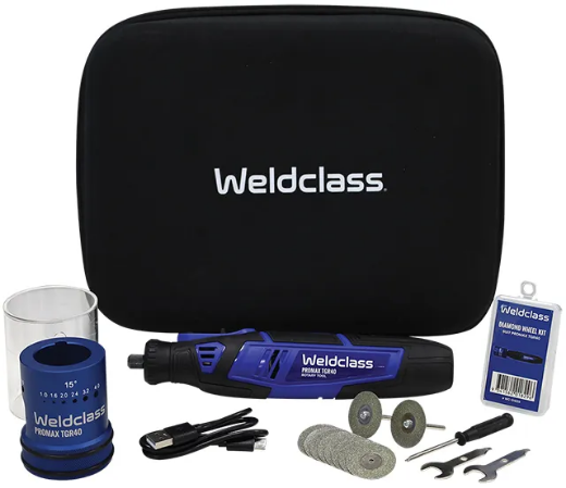 Picture of TIG Tungsten Grinder Kit with Cordless Rotary Tool & Case PROMAX TGR40 Weldclass
