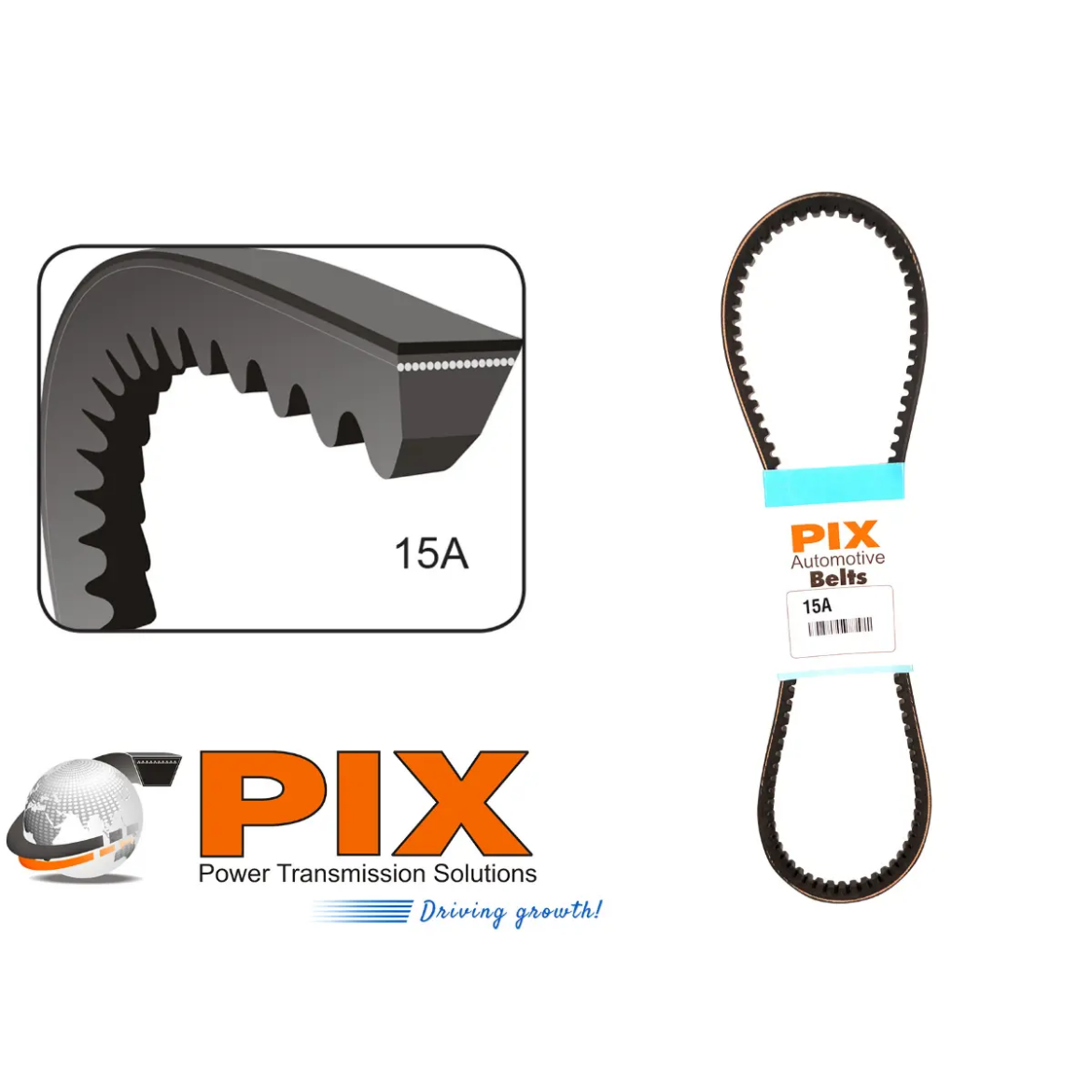 Picture of Automotive Belt Cogged PIX 15A Section 1220mm Effective Length