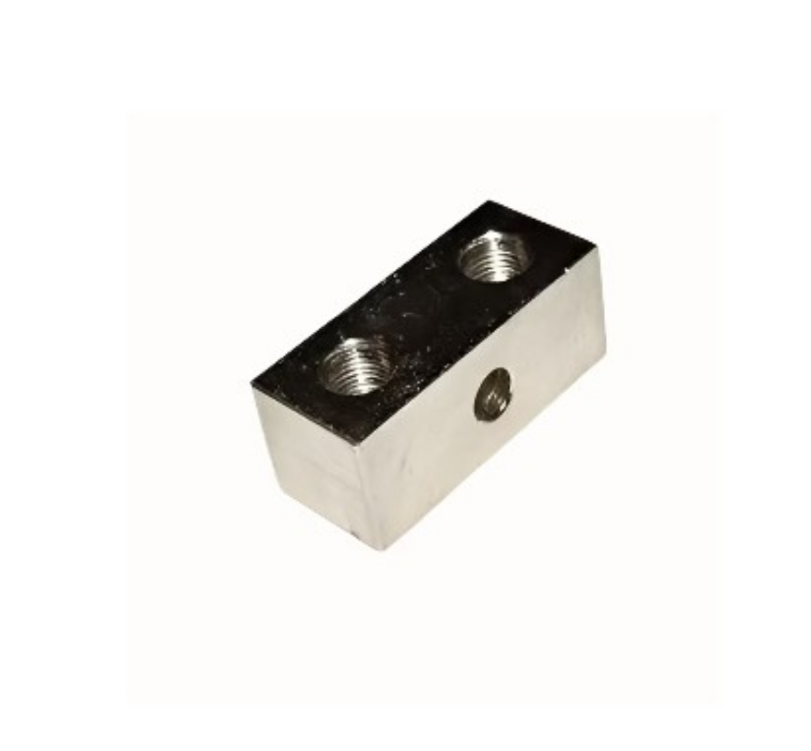 Picture of Grease Nipple Header Block, 2 port, 1/8" BSP, 80mm o/a length