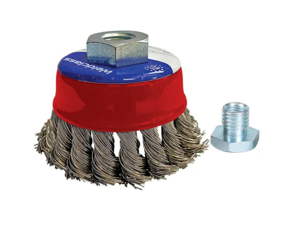 Picture of Cup Brush, Twist Knot, 75mm M14x2/M10x1.5 Mild-Steel, Max 14,000 RPM