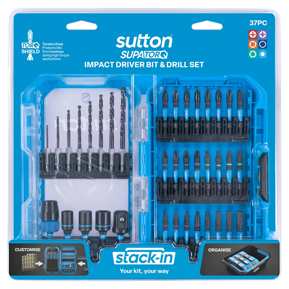 Picture of SUPA TORQ SCREWDRIVER BIT & DRILL SET 37PC