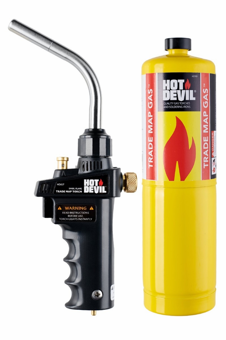 Picture of Trade Map Swirl Flame Torch Kit, Stainless  Burner Tube, Hot Devil