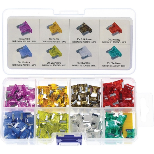 Picture of OEX LOW PROFILE MINI FUSE ASSORTMENT KIT - 166PCS