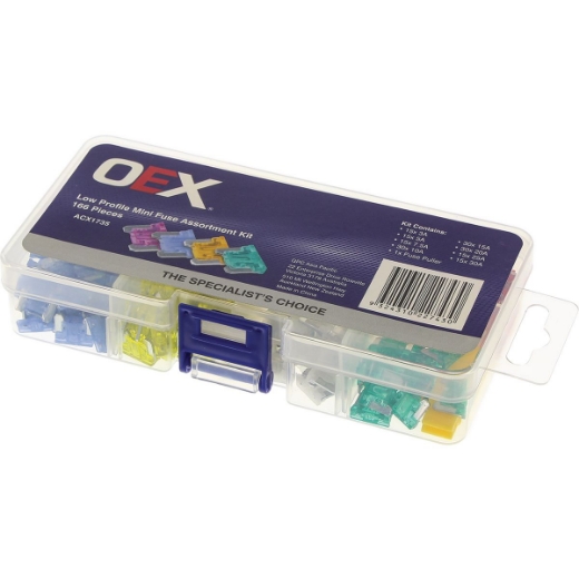 Picture of OEX LOW PROFILE MINI FUSE ASSORTMENT KIT - 166PCS