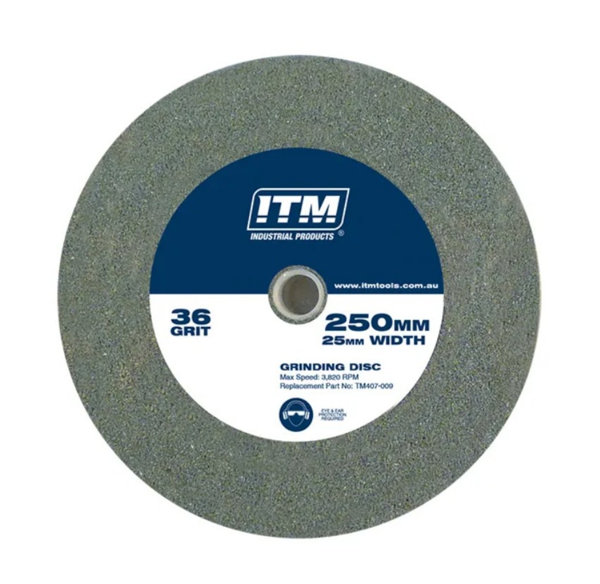 Picture of ITM GRINDING WHEEL, ALUMINIUM OXIDE, 250 X 25MM, 36 GRIT COARSE