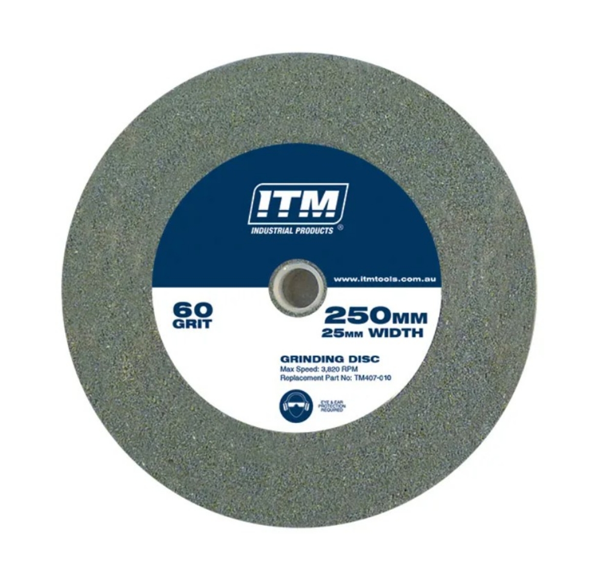 Picture of ITM GRINDING WHEEL, ALUMINIUM OXIDE, 250 X 25MM, 60 GRIT MEDIUM
