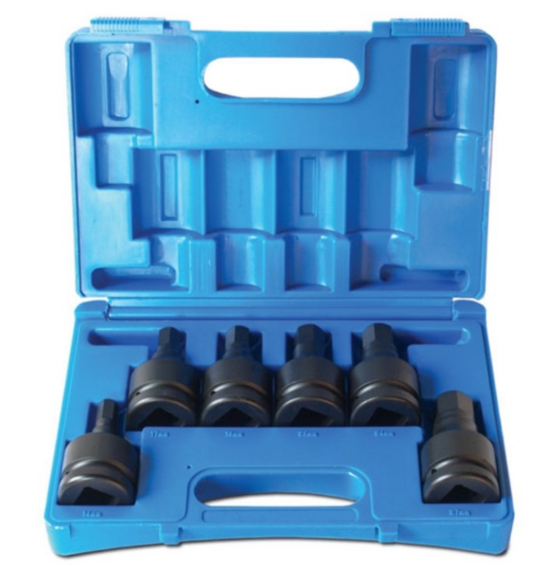 Picture of Socket Set, 1" Drive, Metric Hex Driver Impact, Contains: 14, 17, 19, 22, 24, 27mm