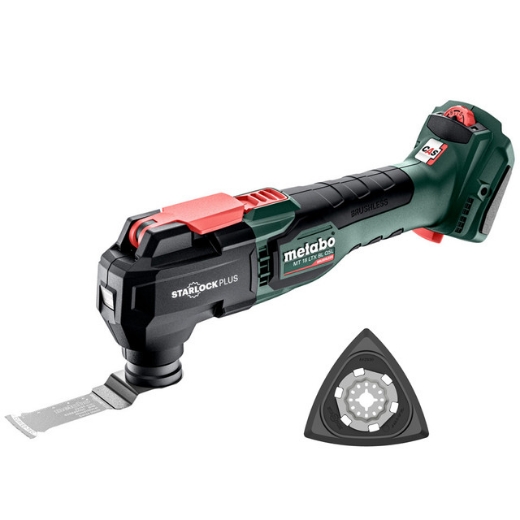 Picture of METABO 18 V BRUSHLESS Multi-Tool, MT 18 LTX BL QSL, SKIN Only, incl. Plunge Saw Blade 32mm Wood/Metal and Triangular Base Plate 93mm