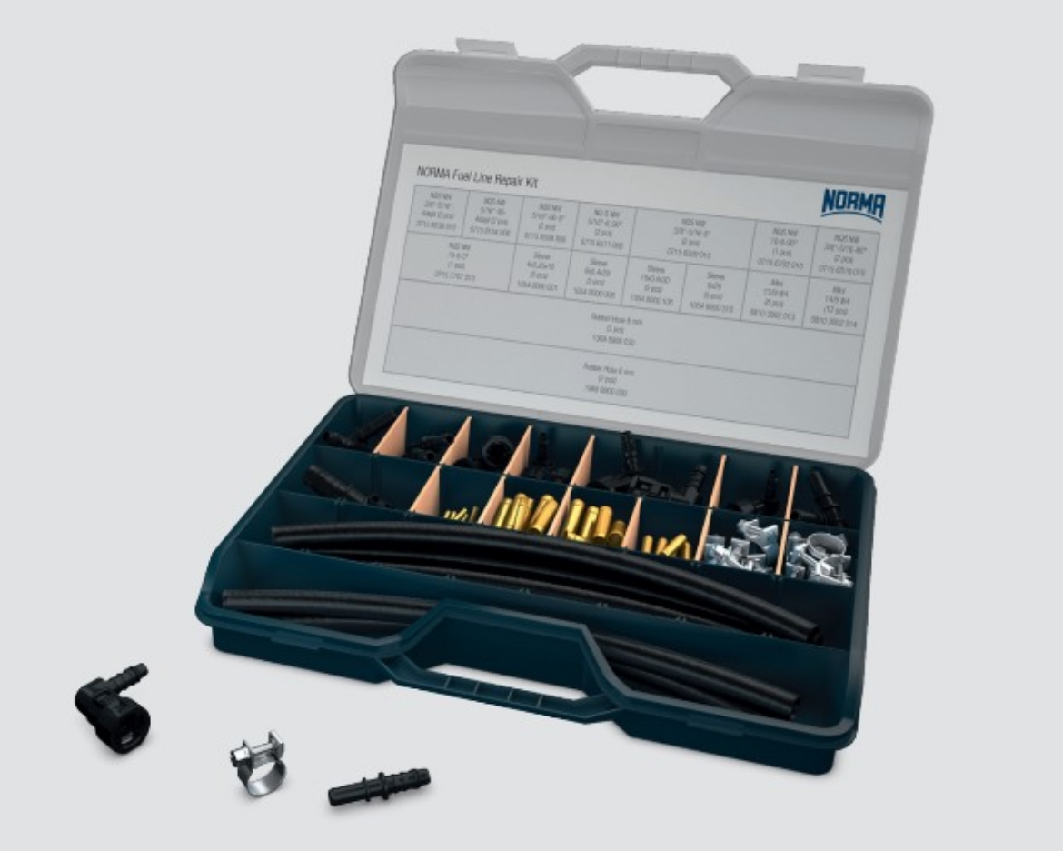 Picture of Kit, Fuel Line Repair Kit, Quick Connectors & Clamps, Norma, 50pces, Repair up to 8 fuel lines, CLEARANCE STOCK ONLY 2 LEFT - (RRP $483.55)