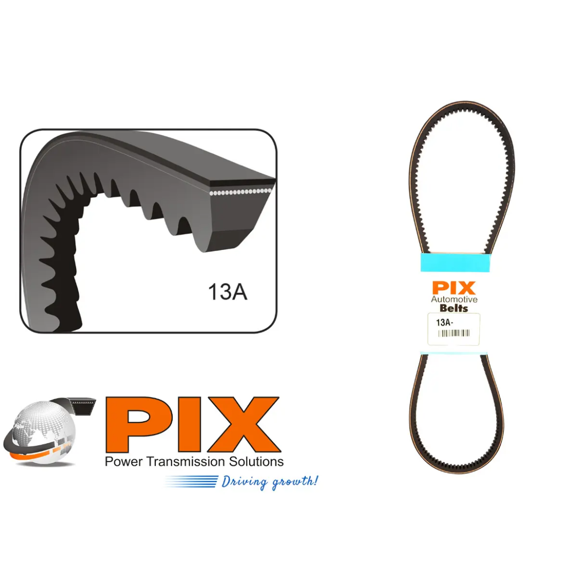 Picture of Automotive Belt Cogged PIX 13A Section 975mm Effective Length