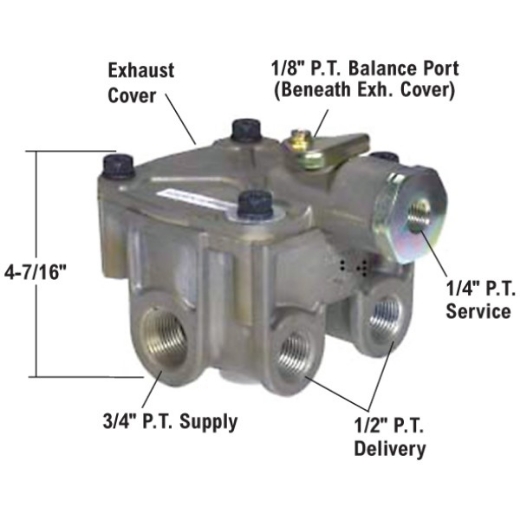 Picture of Relay Valve, R14H, Horizontal, 3/4" Supply