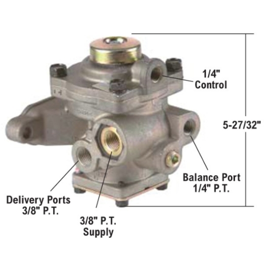 Picture of Modulating Valve, Air Brake Relay R7, 3/8" Ports