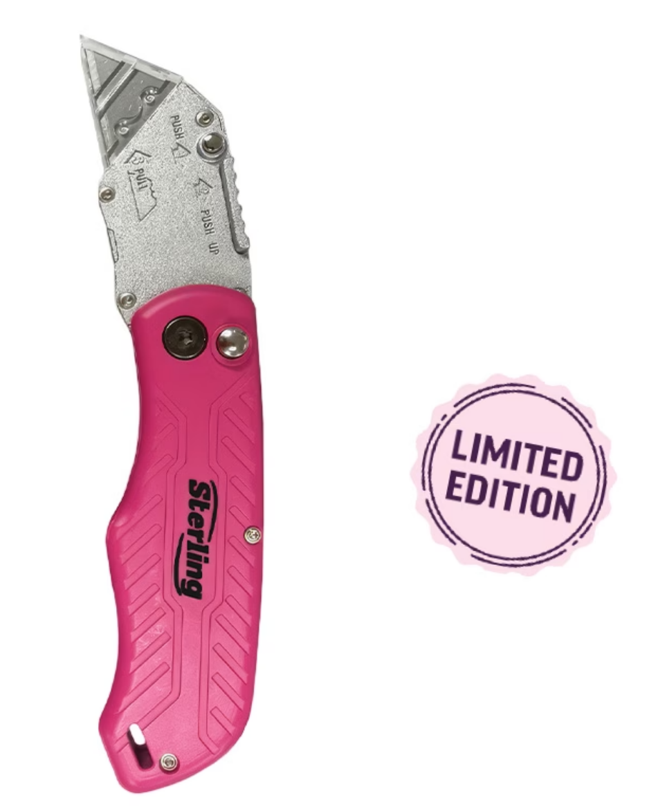 Picture of 165mm Sterling Pink Folding Utility Knife