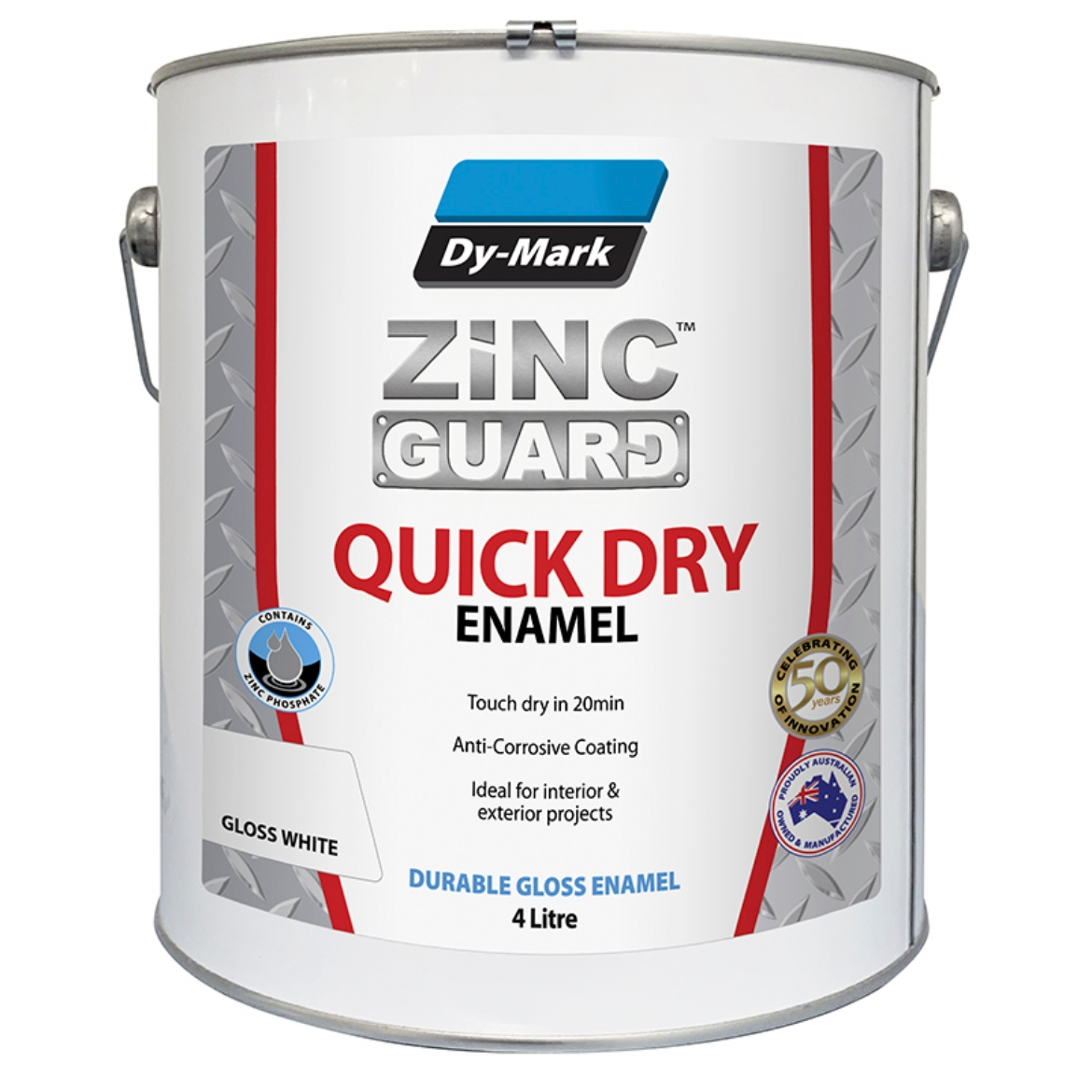 Picture of Zinc Guard QD Enamel Gloss White, 4ltr Dy-Mark