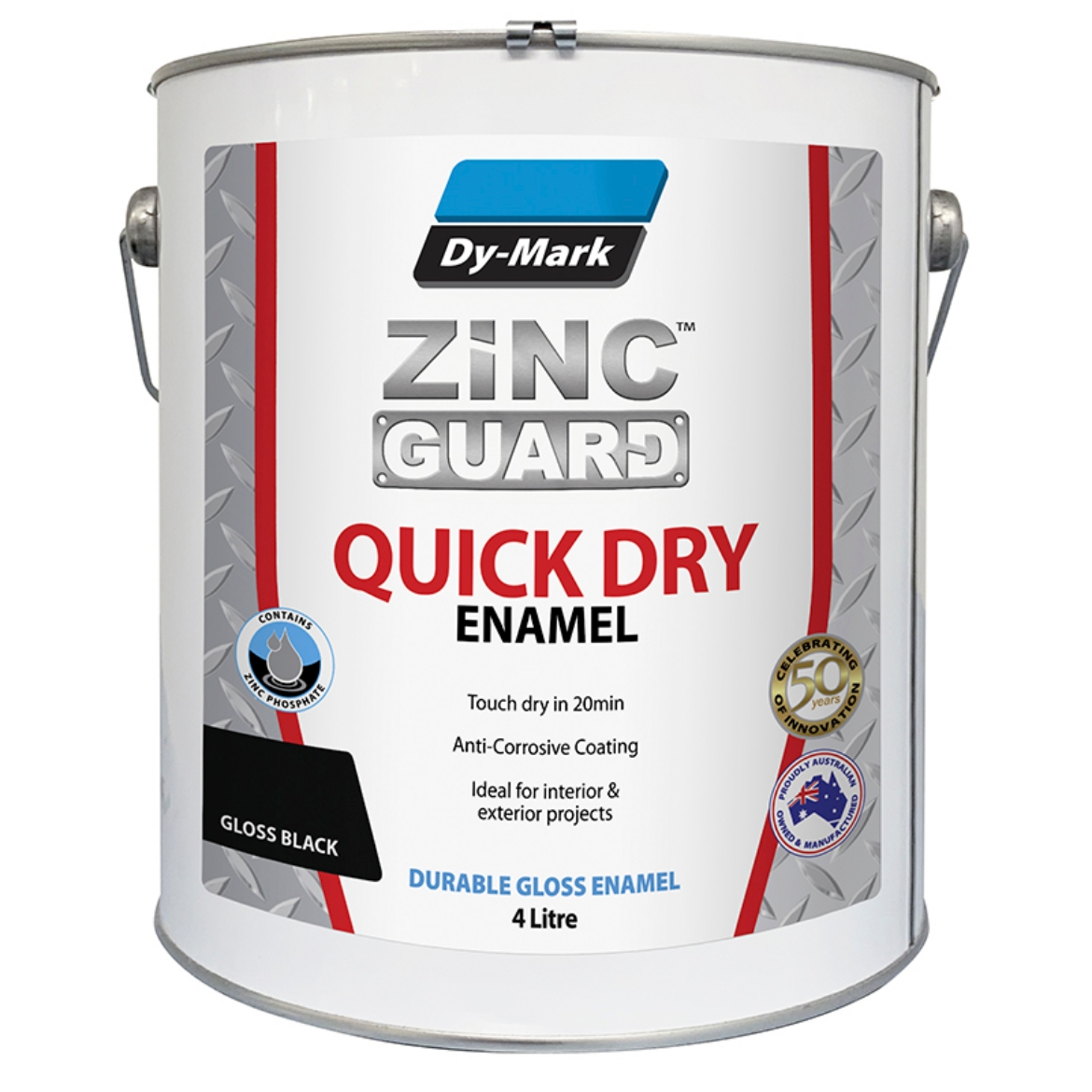Picture of Zinc Guard QD Enamel Gloss Black, 4ltr Dy-Mark