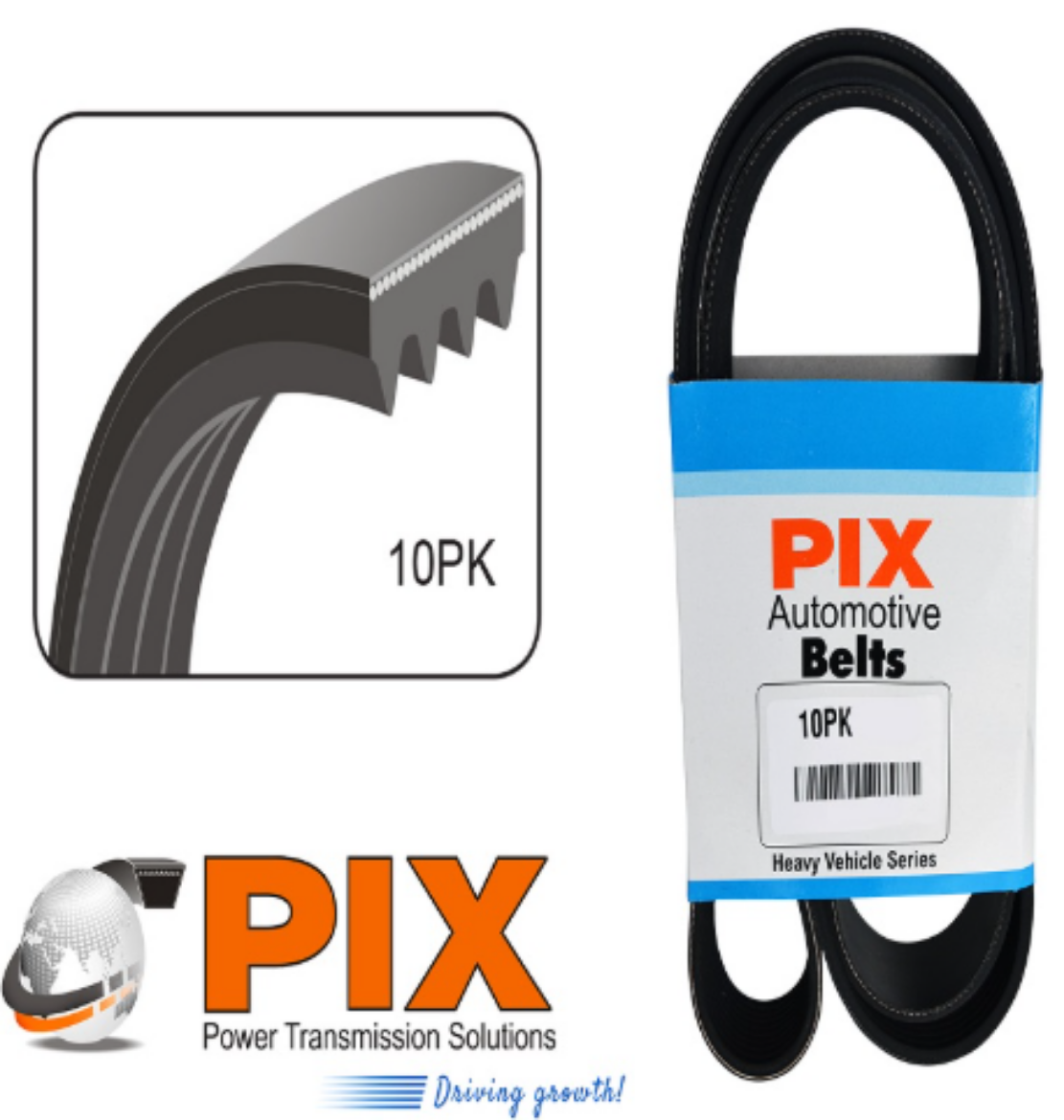 Picture of Automotive Belt Ribbed PIX 10PK Section 1470mm Length