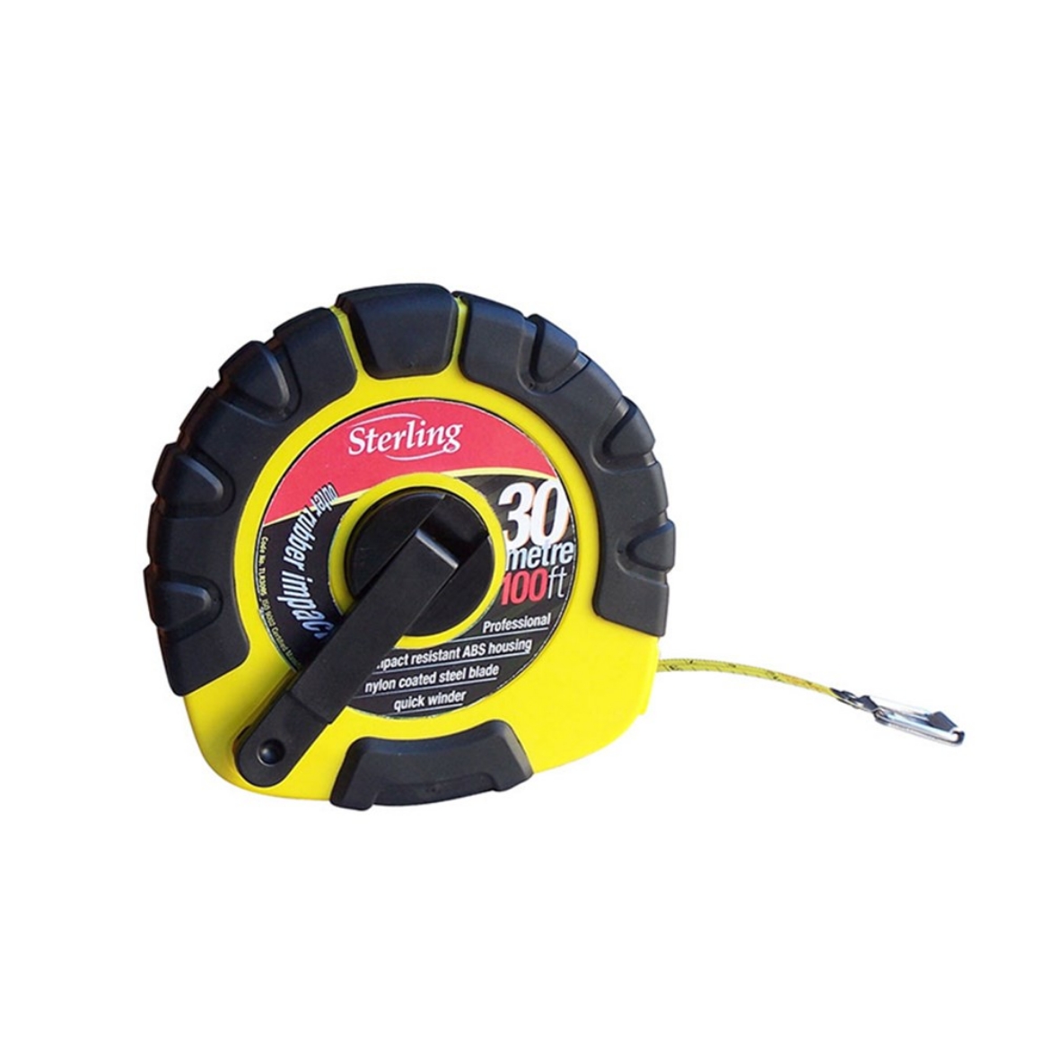 Picture of 30m Steel Closed Reel Tape Measure, Nylon Coated Steel Blade