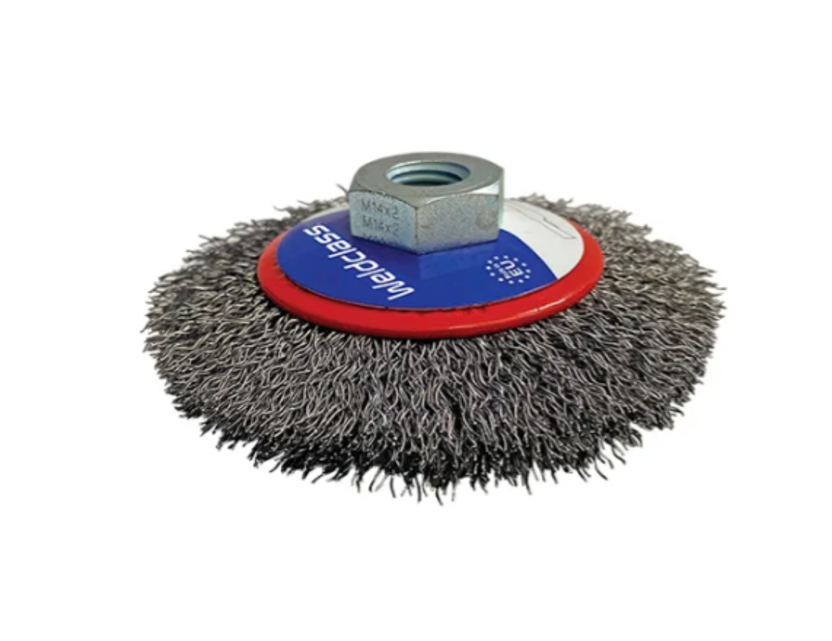 Picture of Wire Brush Bevel Crimp 100mm M14x2/10x1.5 Mild-Steel Weldclass