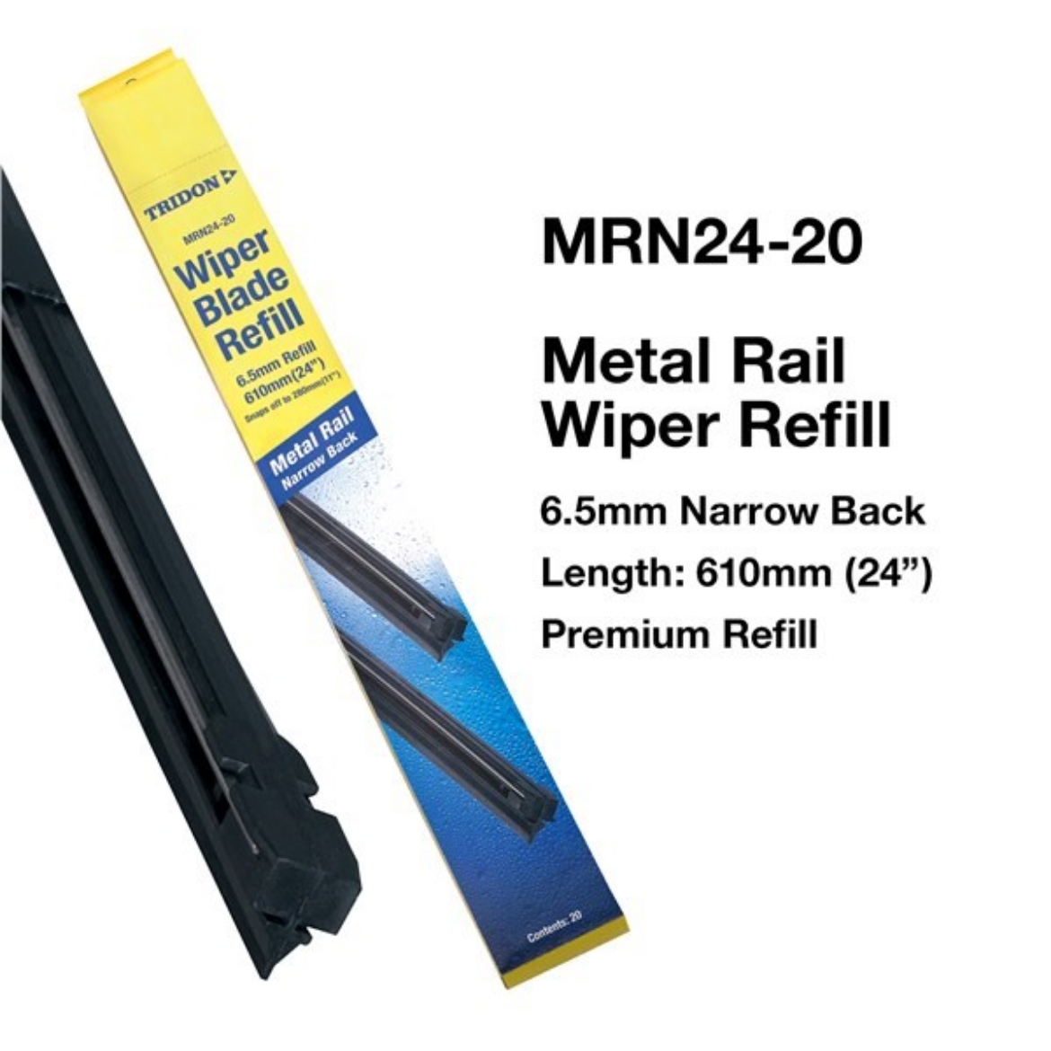 Picture of Wiper Refill Metal Rail - Narrow Back, 6.5mm x 610mm (24")