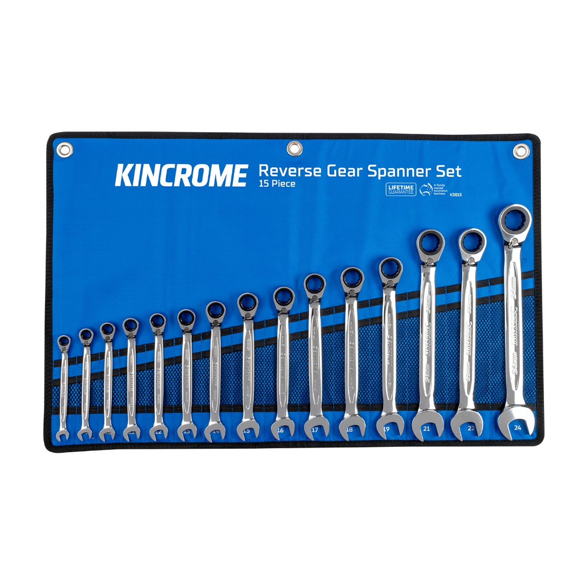 Picture of Reversible Gear Spanner Set 15 Piece - Metric - Sizes: 8,9,10,11,12,13,14,15,16,17,18,19,21,22,24mm