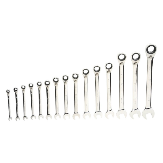 Picture of Reversible Gear Spanner Set 15 Piece - Metric - Sizes: 8,9,10,11,12,13,14,15,16,17,18,19,21,22,24mm