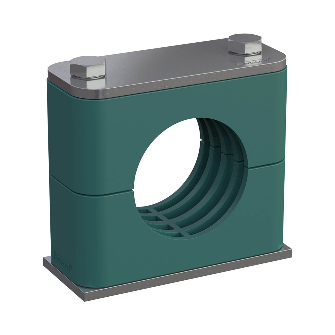 Picture of Pipe Clamp, Single 25.4mm, Medium Duty, C/W Top Plate & Hex Bolt